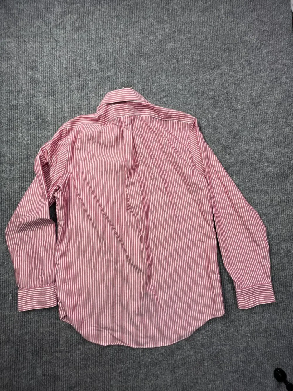 Banana Republic Button Up Shirt Medium Red White Stripes Collared Long Sleeve